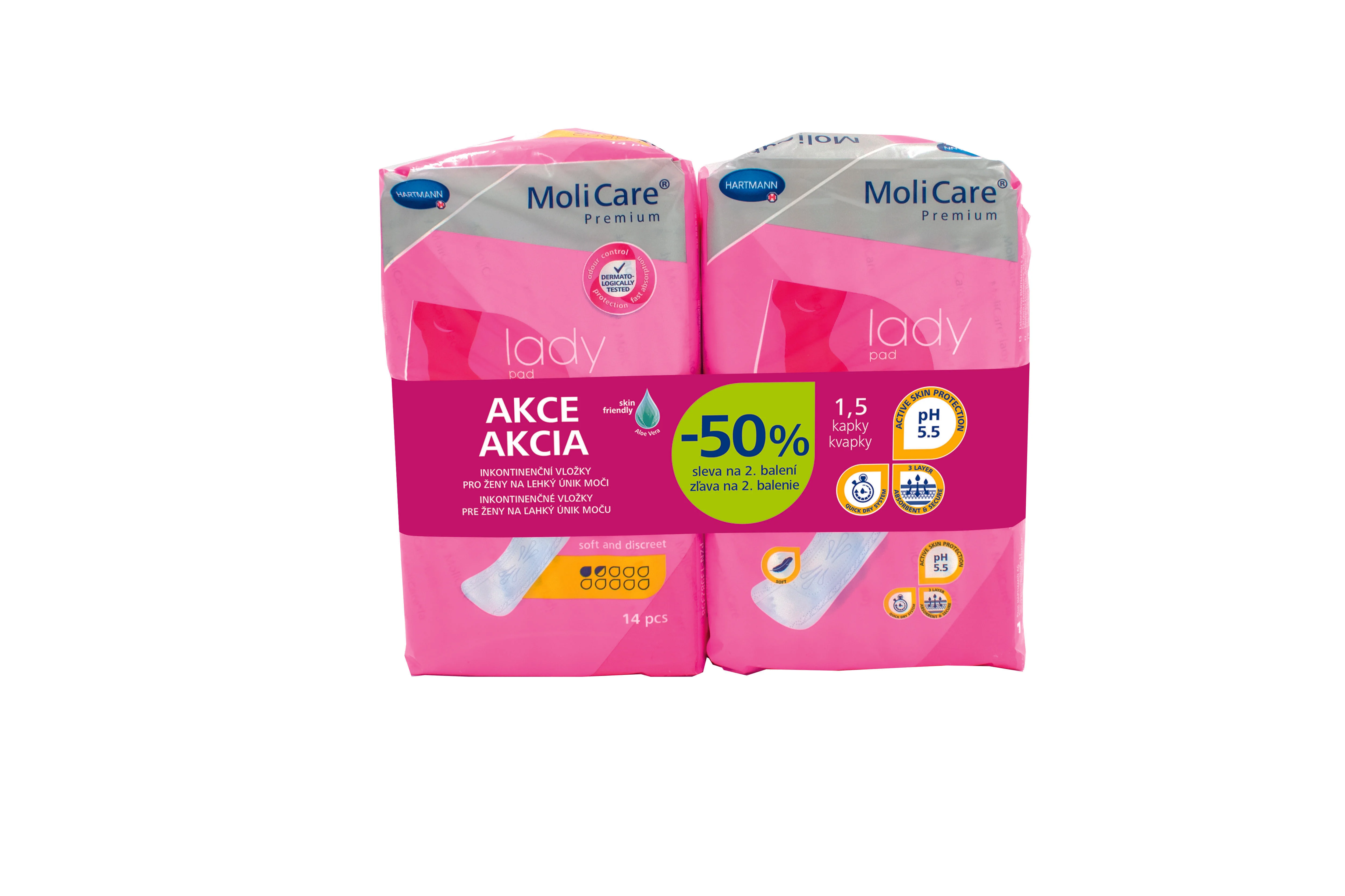 MoliCare Premium lady pad 1,5 kvapky DUOPACK