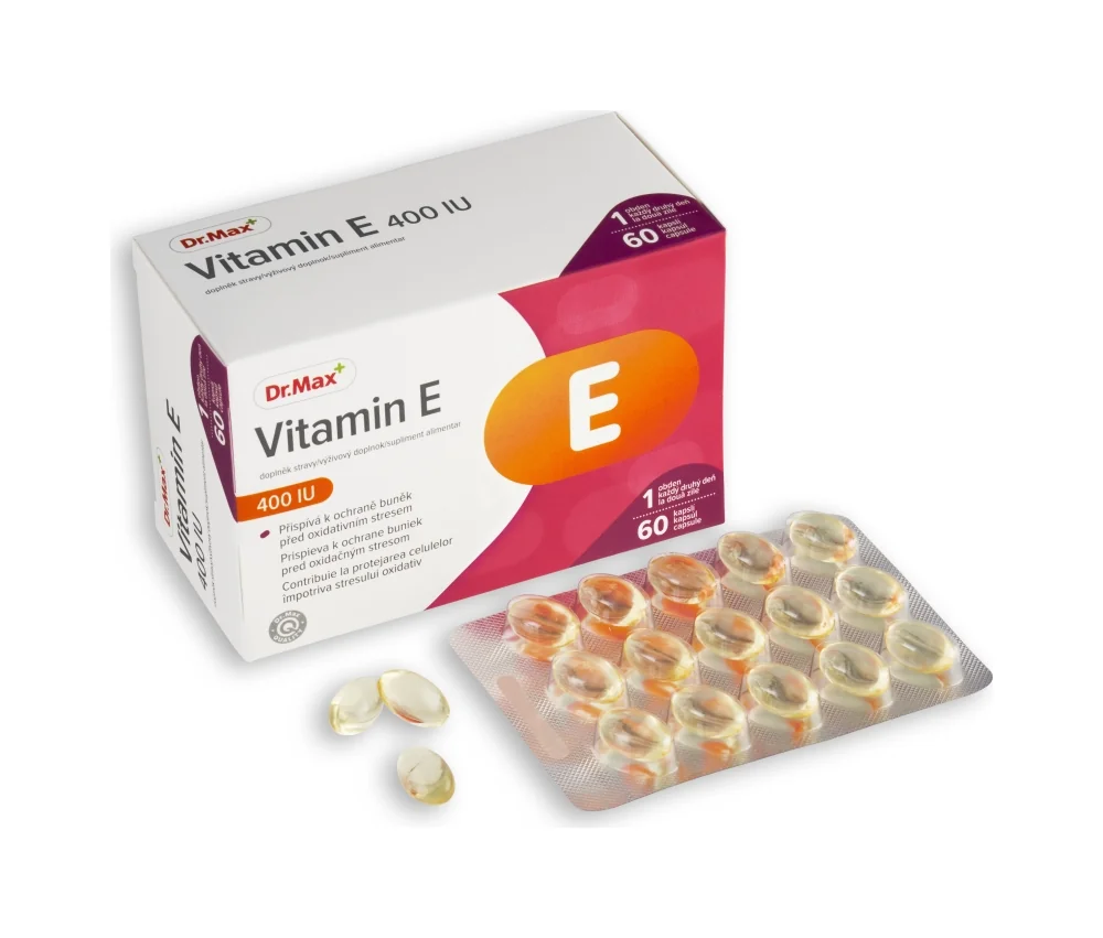 Dr. Max Vitamin E 400 I.U. 1×60 cps, výživový doplnok