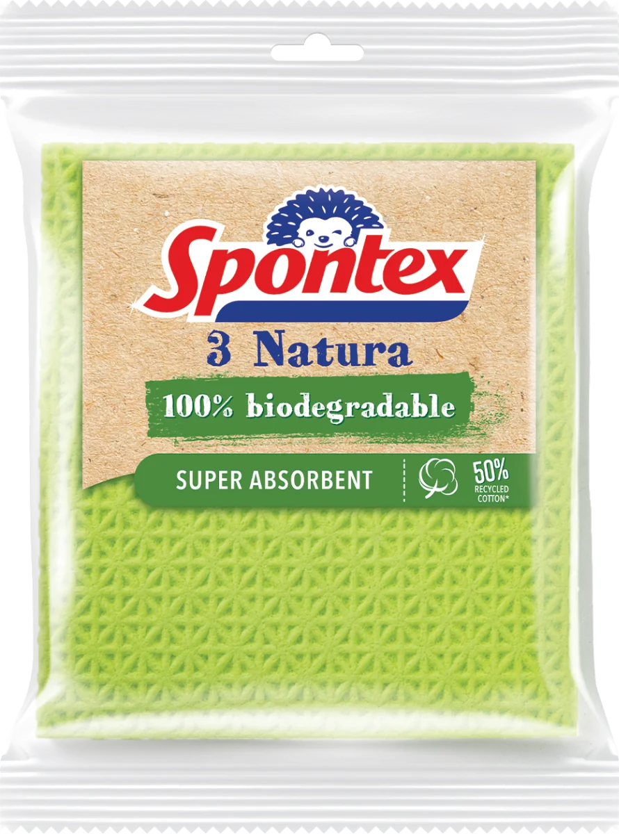 Spontex Natura houbová utěrka 3ks         