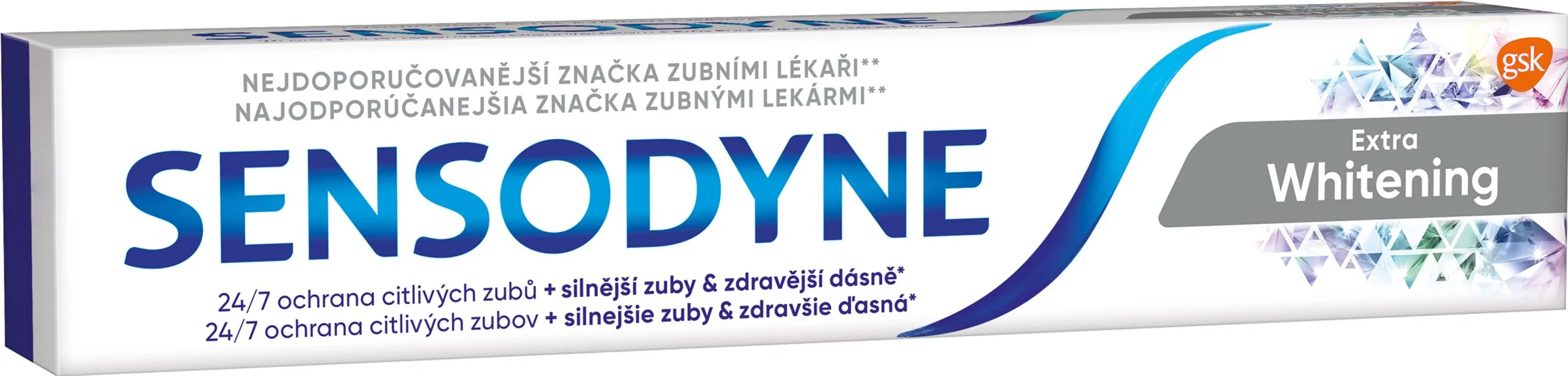 SENSODYNE Extra Whitening 1x75 ml, zubná pasta 24/7 ochrana citlivých zubov