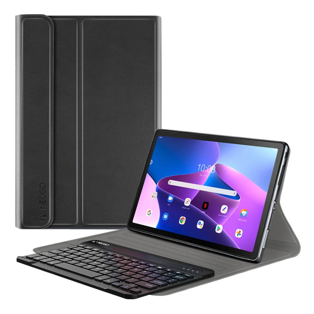 NEOGO Smart Cover Keyboard puzdro na Lenovo Tab M10 Plus 3gen 2022 10.6'' čierne