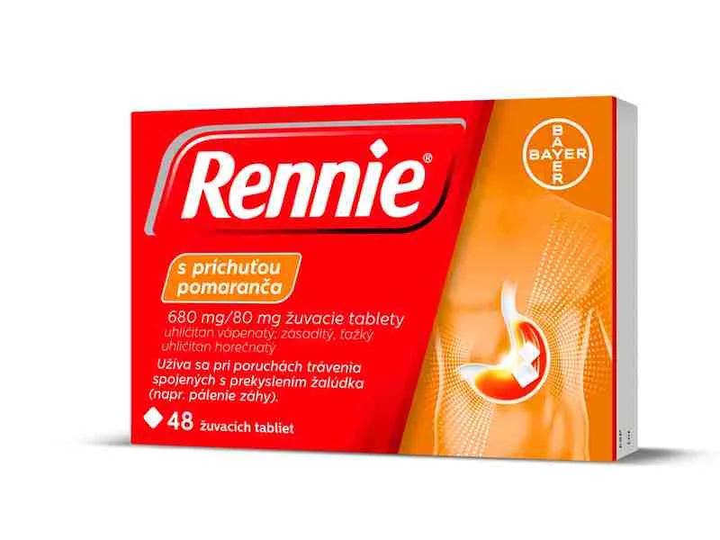 Rennie® Orange 48 žuvacích tabliet