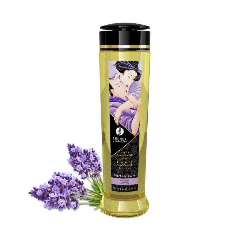 Shunga Sensation erotický masážny olej Levanduľa 240ml