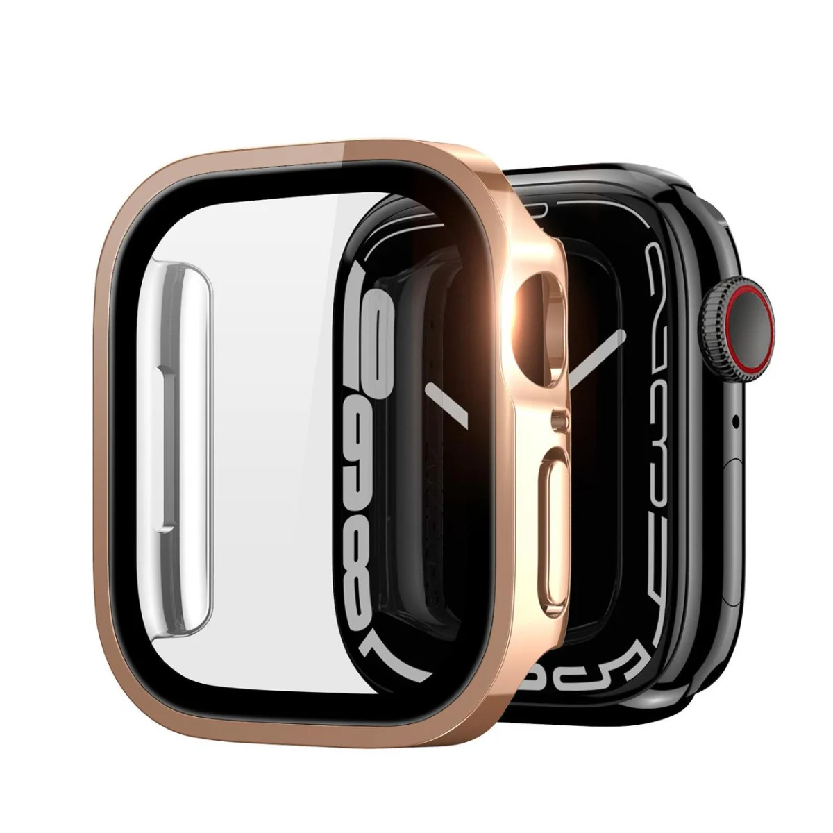 Dux Ducis Hamo puzdro so sklom na Apple Watch 7 45mm, ružové 