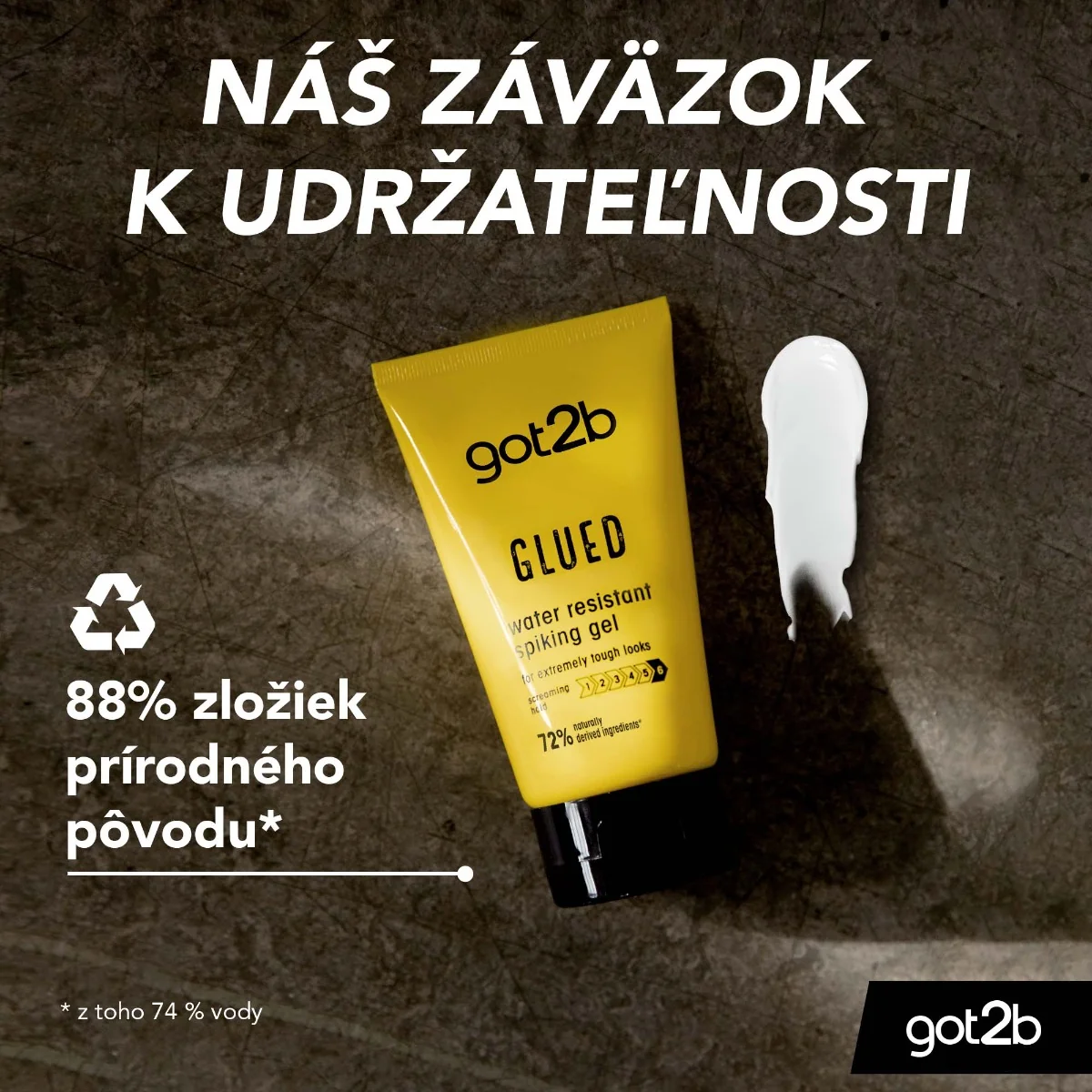 got2b stylingový gél na vlasy Glued 1×150 ml, gél na vlasy