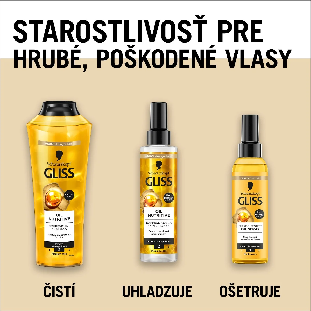 Schwarzkopf Gliss kondicionér Oil Nutritive 1×200 ml, kondicionér