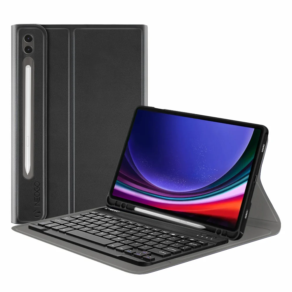 NEOGO Smart Cover Keyboard puzdro na Samsung Galaxy Tab S9 Plus 12.4''2023 čierne