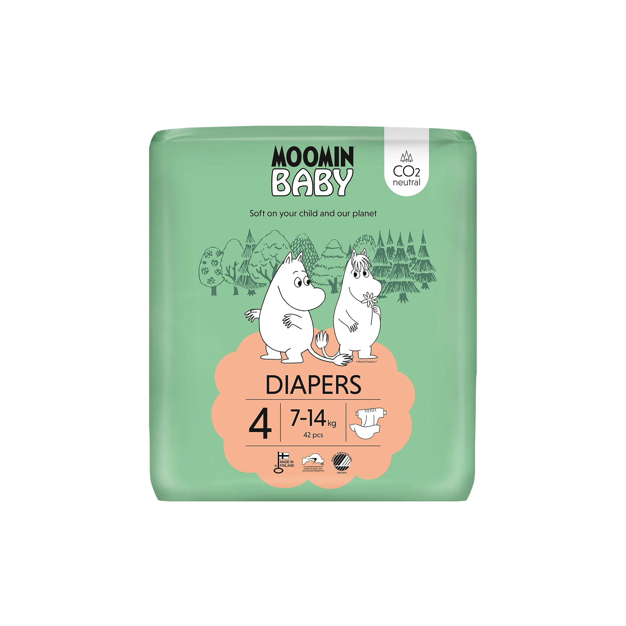 Moomin Baby 4 Maxi 7–14 kg eko plienky