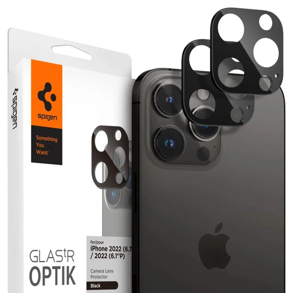 Spigen Optik 2x sklo na kameru iPhone 14 Pro / 14 Pro Max / 15 Pro / 1 5 Pro Max, čierne