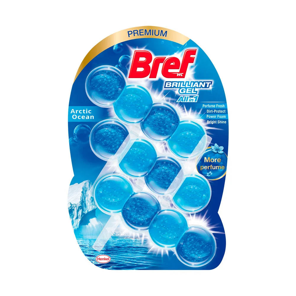 Bref Brilliant Gel tuhý WC blok Arctic Ocean