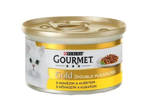 GOURMET GOLD Duo 24x85g Hovädzie a Kura