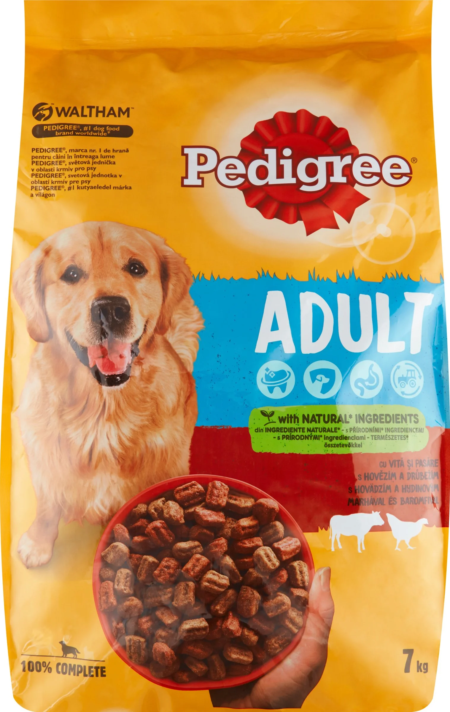 PEDIGREE Granule Adult s hovädzím a hydinovým 7kg