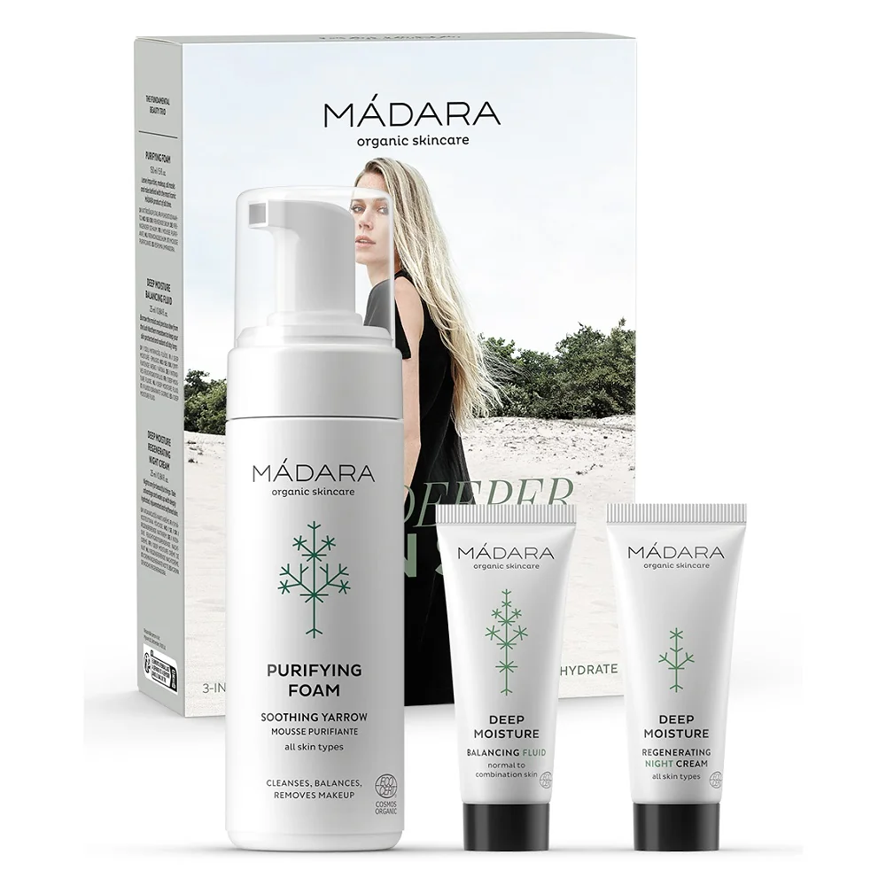 MÁDARA DEEPER THAN SKIN Basic Trio beauty set 1×1 ks, darčekové balenie