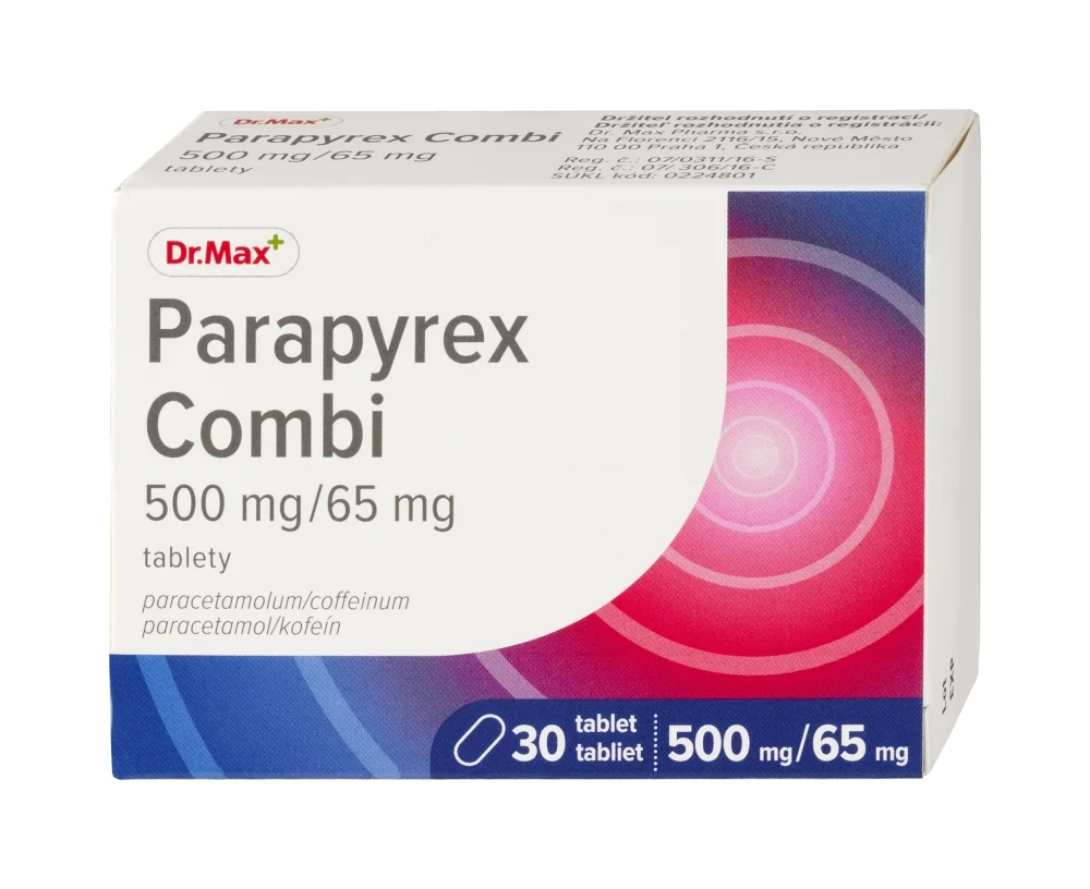 Parapyrex Combi 500 mg / 65mg 1×30tbl, liek proti bolesti a horúčke