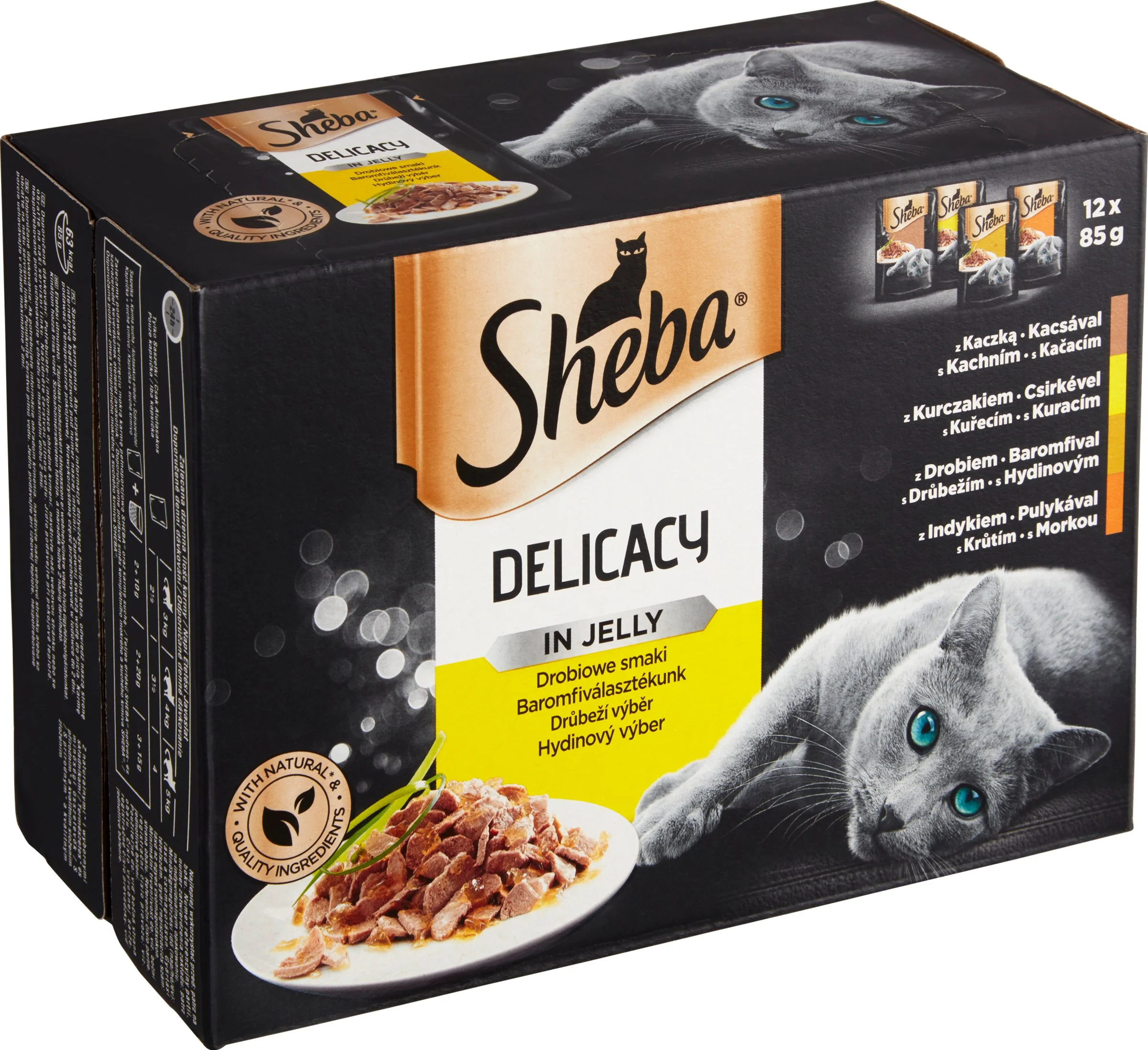 Sheba kapsičky pre dospelé mačky 12×85 g, kapsička pre mačky, hydinová