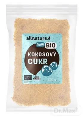 Allnature KOKOSOVÝ CUKOR BIO RAW 1×250 g, kokosový cukor