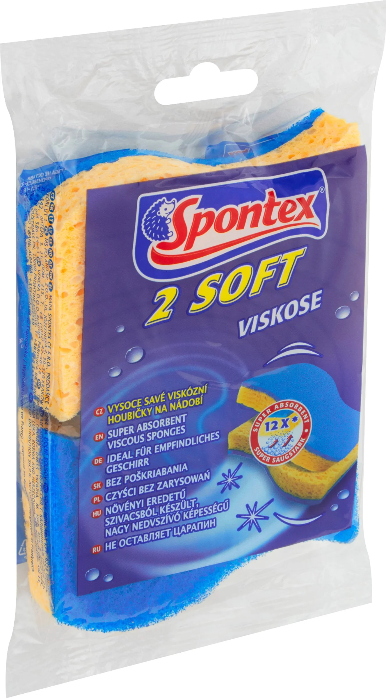 Spontex Soft špongia na nádoby 1×2 ks, vysokosavé utierky