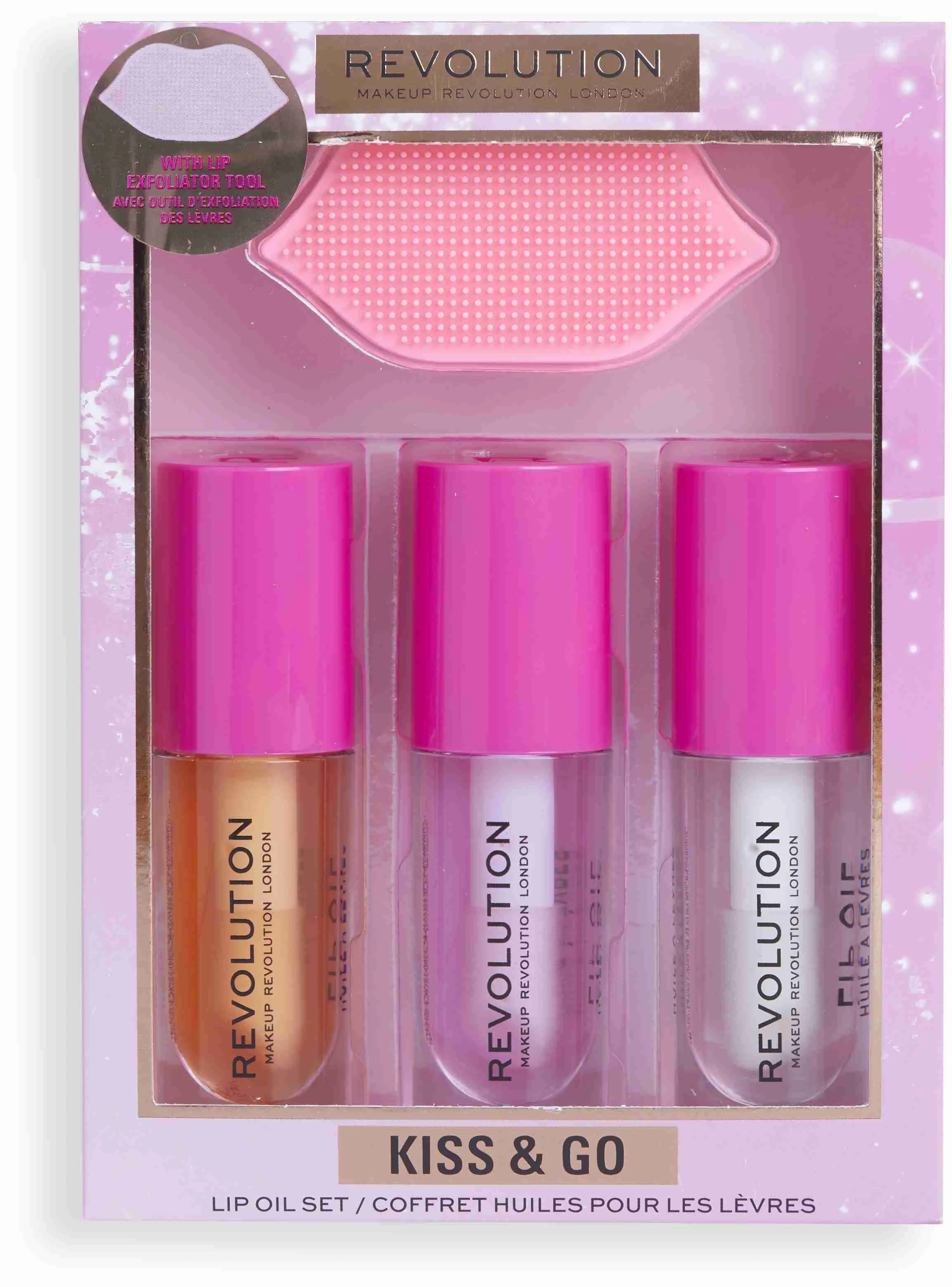 Revolution, Kiss & Go Glaze Lip Care Gift Set 1×1 set, darčeková sada