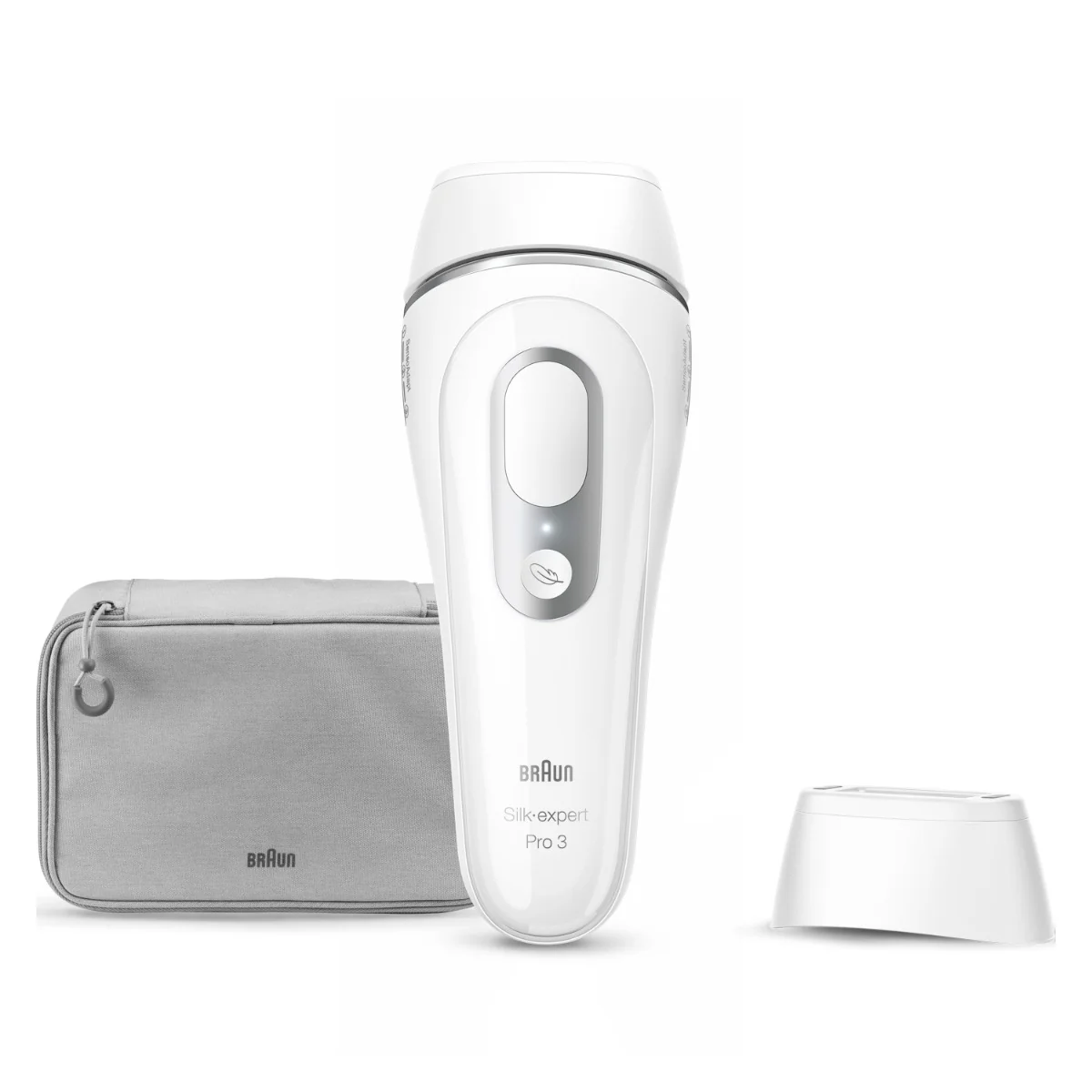 Braun IPL Silk·expert Pro 3, Odstraňovanie Chĺpkov v Pohodlí Domova, S Puzdro, 2 Hlavice, PL3020 1×1 ks, epilátor