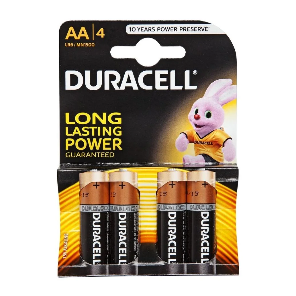 Duracell Basic MN1500 AA BL4 LR6 1,5V tužkové batérie 4ks 5000394076952