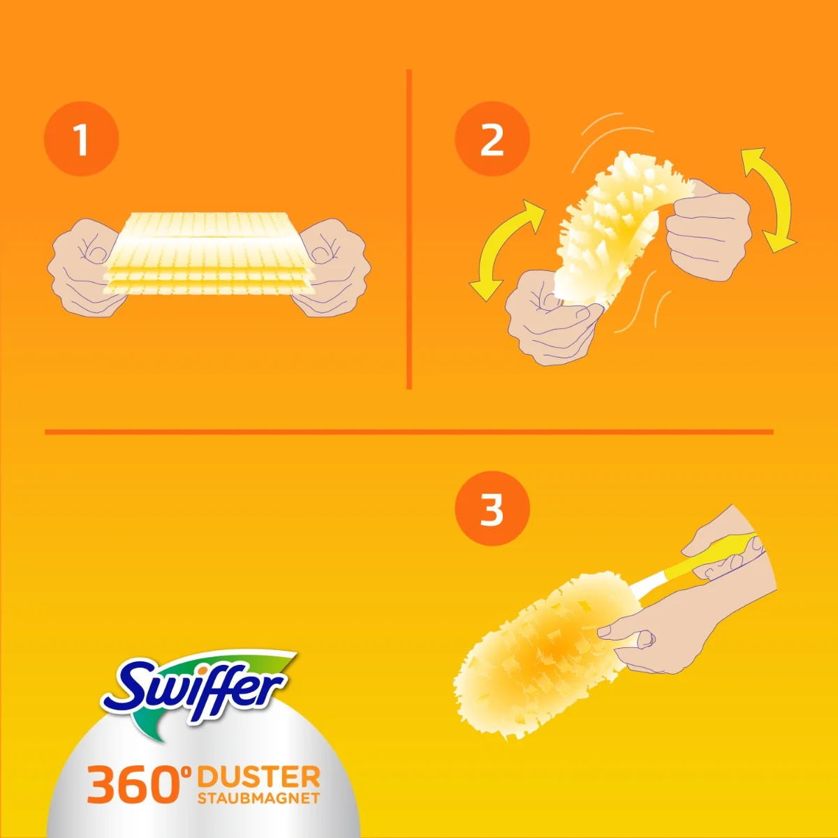 Swiffer Duster prachovka 360 XXL: 1 rukoväť + 1 ks náhrady 1×1 ks, prachovka s náhradou