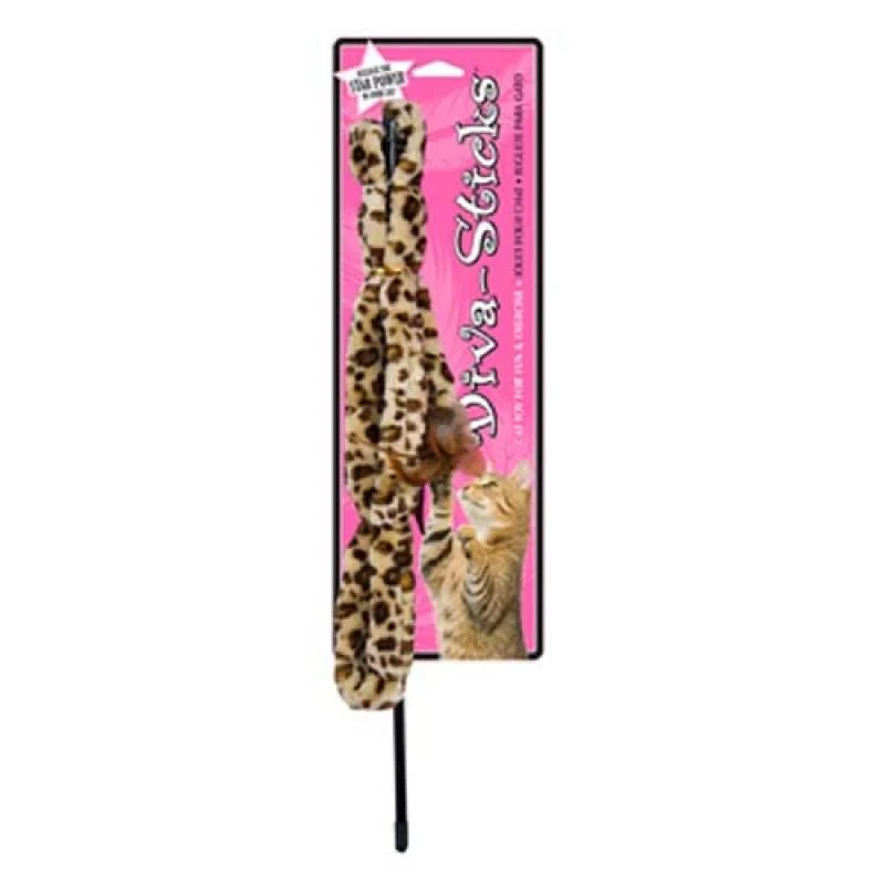 PENN PLAX DIVA STICK umelá kožušina - leopard