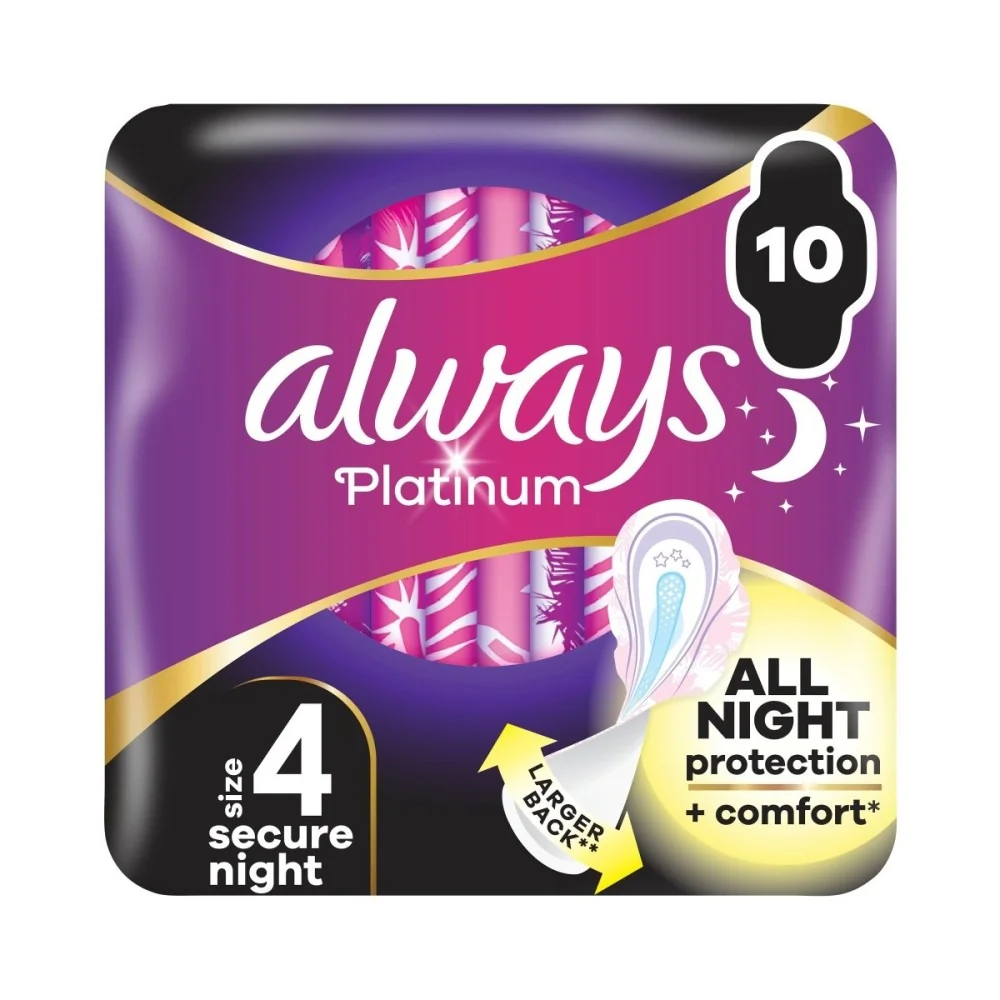 Always Platinum Duo Secure night 1×10 ks, hygienické vložky