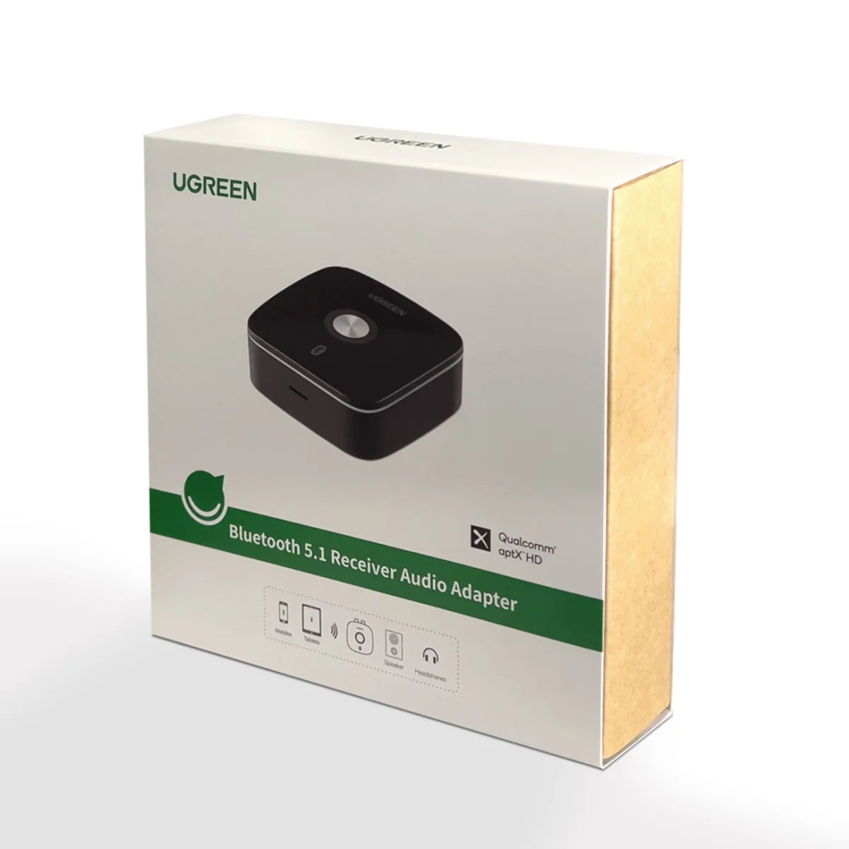 Ugreen Bluetooth audio prijímač aptX 2RCA / 3.5mm jack, čierny 