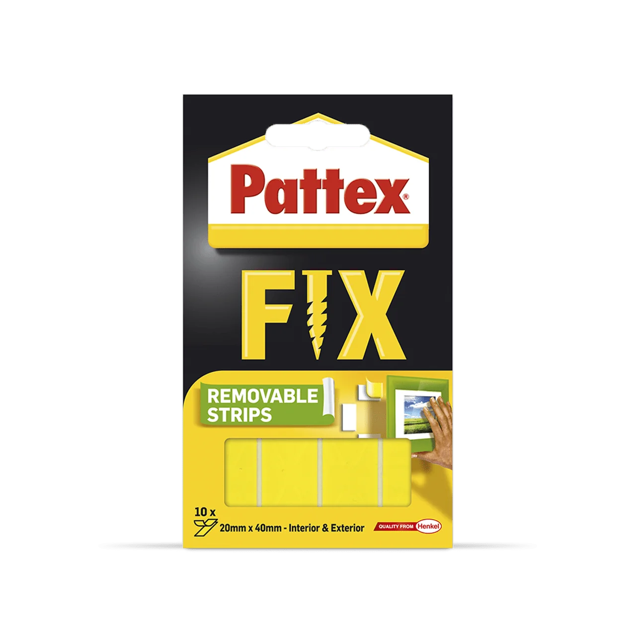 1486128 Pattex Super Fix oboustranné lepicí proužky - 2 kg, 10x (4cm x 2cm)