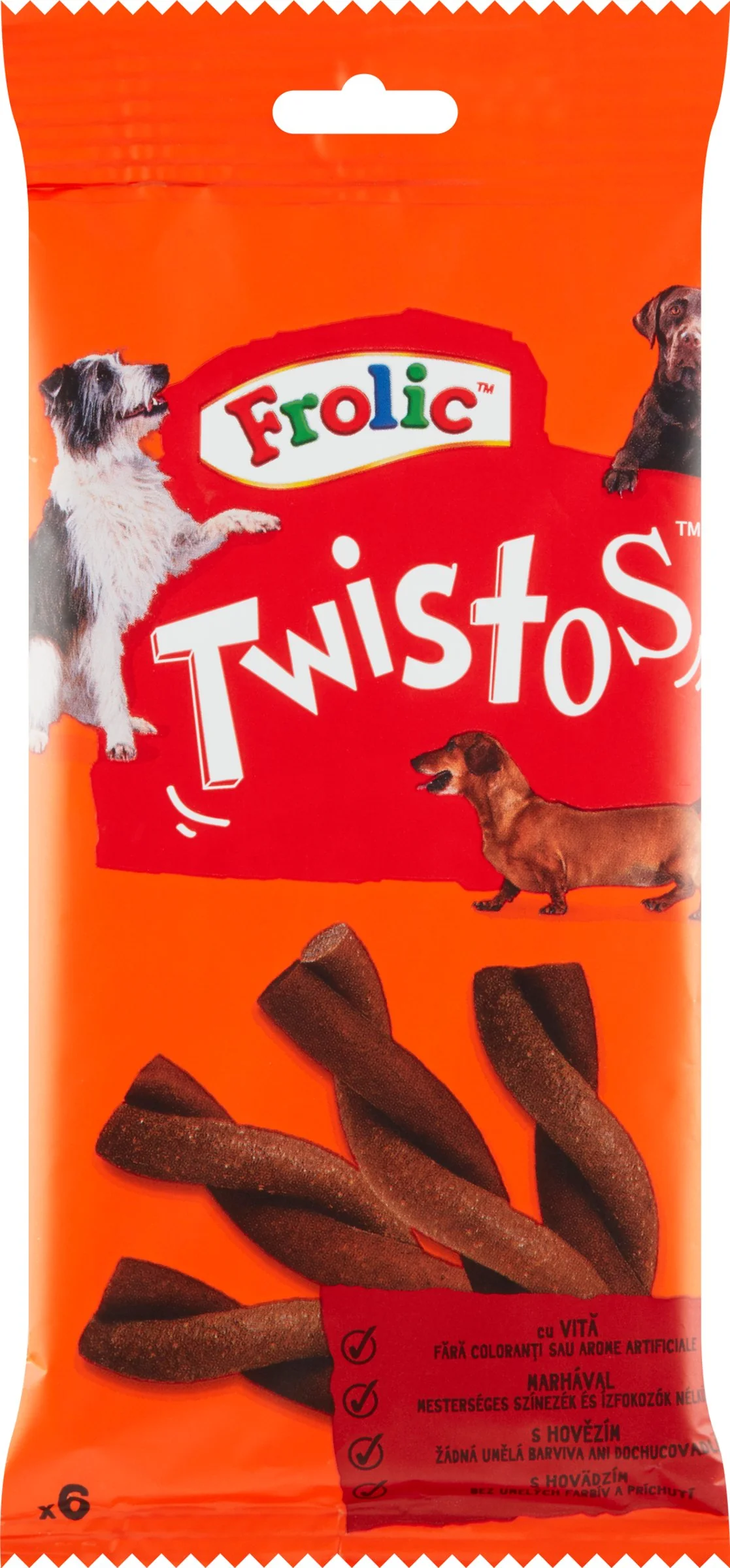 FROLIC pochúťka Twistos 1×105 g, pochúťka pre psy