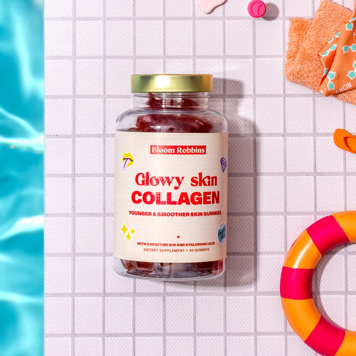 GLOWY SKIN COLLAGEN - Younger & smoother skin gummies 1×40 ks, kolagénový výživoý doplnok