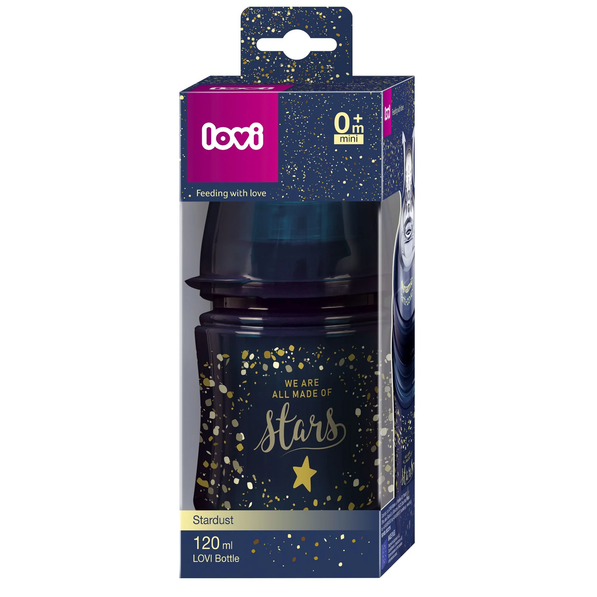 Lovi Dojčenská fľaša Stardust 120ml 0m+