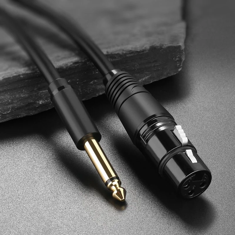 Ugreen AV131 kábel XLR - 6.35 mm jack F/M 5m, čierny 