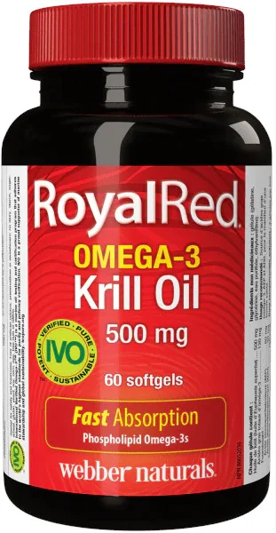 WEBBER NATURALS Omega 3 Royal Krill Oil 500 mg IVO cert.