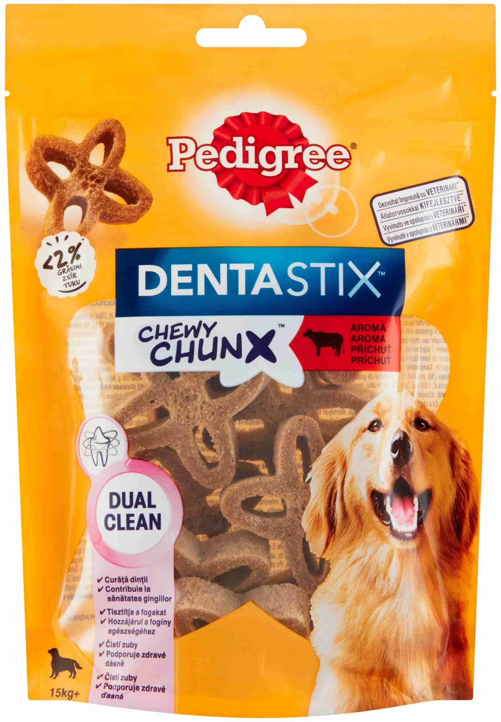 PEDIGREE pochúťka DentaStix Chewy Chunx hovädzie MAXI 68g 1×68 g, pochúťka pre psy