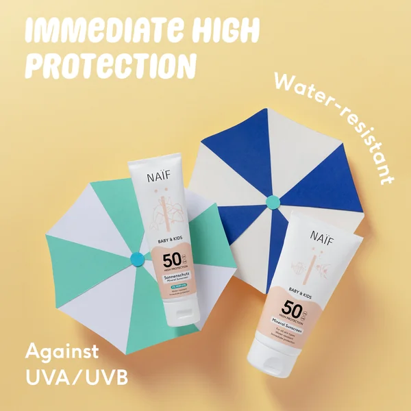 NAÏF Ochranný krém na opaľovanie SPF 50 pre deti a bábätká 1×30 ml, krém na opaľovanie