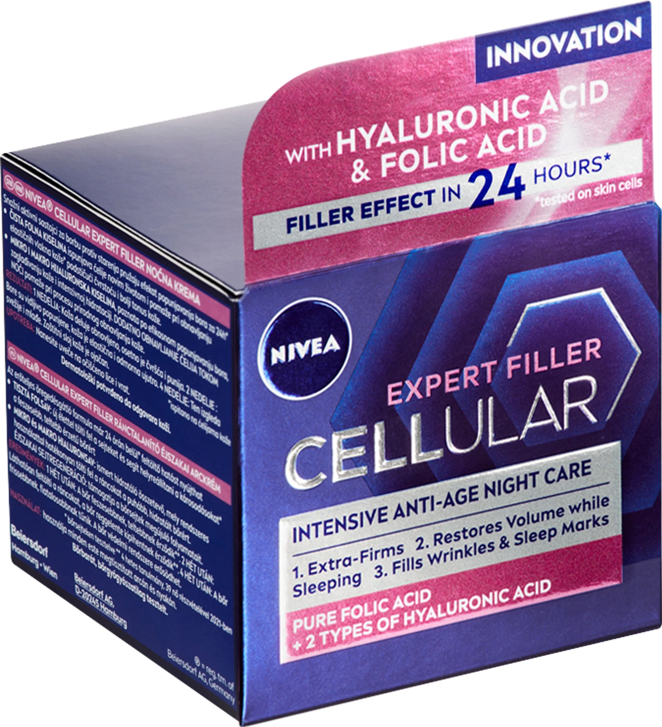 NIVEA Nočný krém CELLULAR EXPERT FILLER 1×50 ml, proti starnutiu