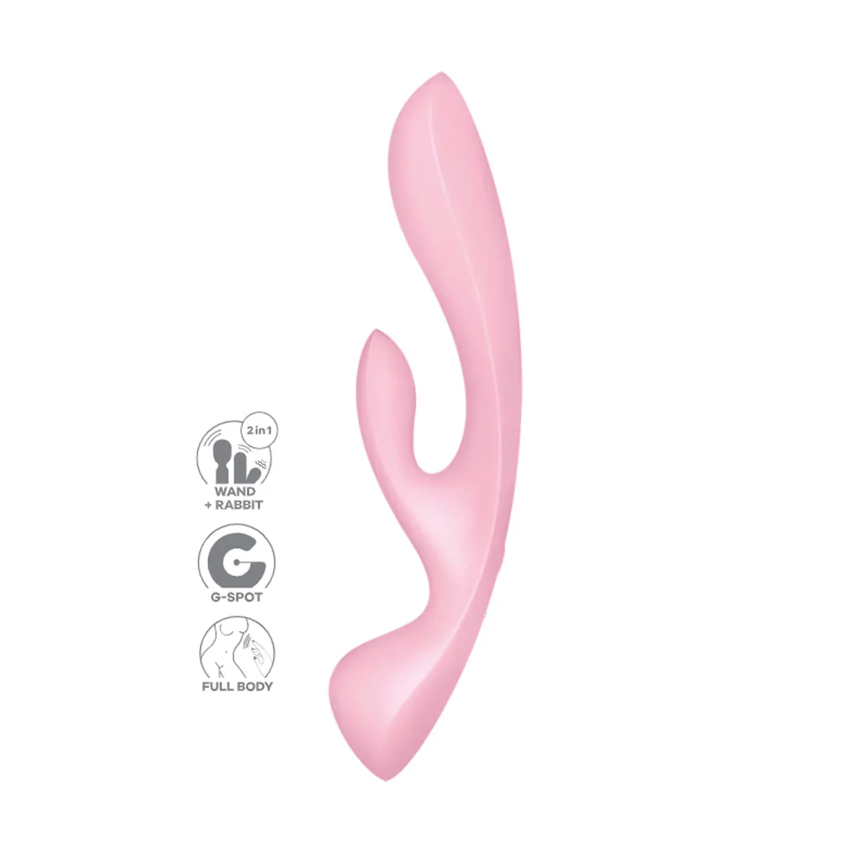 SATISFYER Triple Oh - Vibrátor a masážna hlavica 