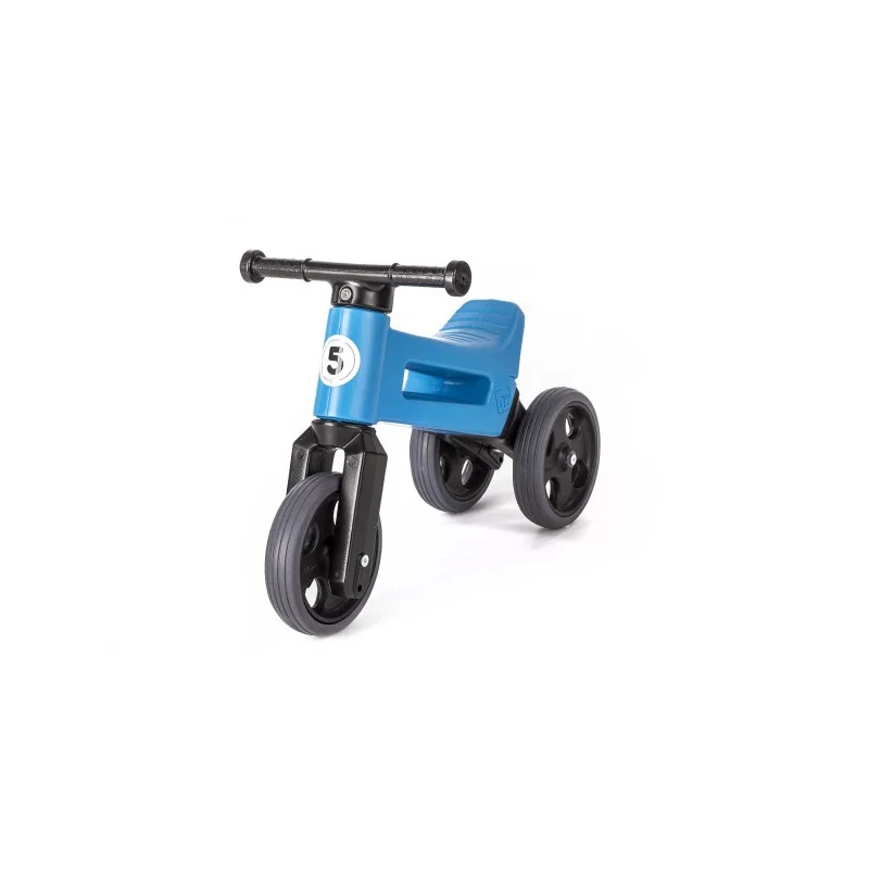 Teddies Odrážadlo FUNNY WHEELS Rider Šport modrej 2v1, výška sedla 28 / 30cm nosnosť 25kg 18m + v sáčku 