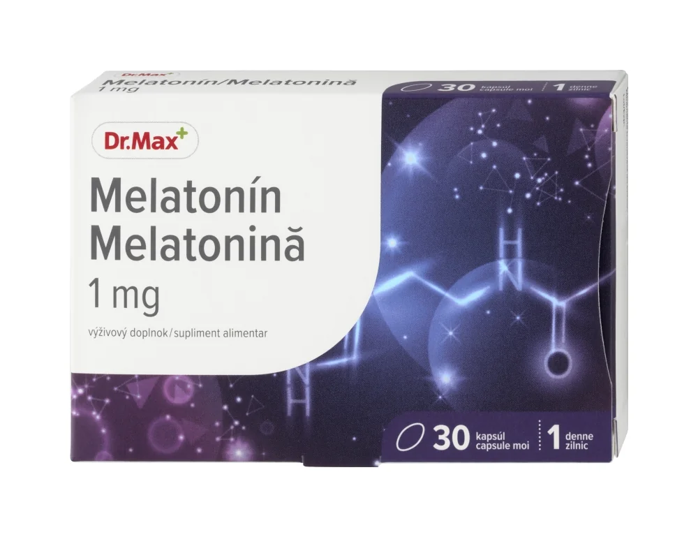 Dr. Max Melatonín 1 mg 1×30 cps, výživový doplnok