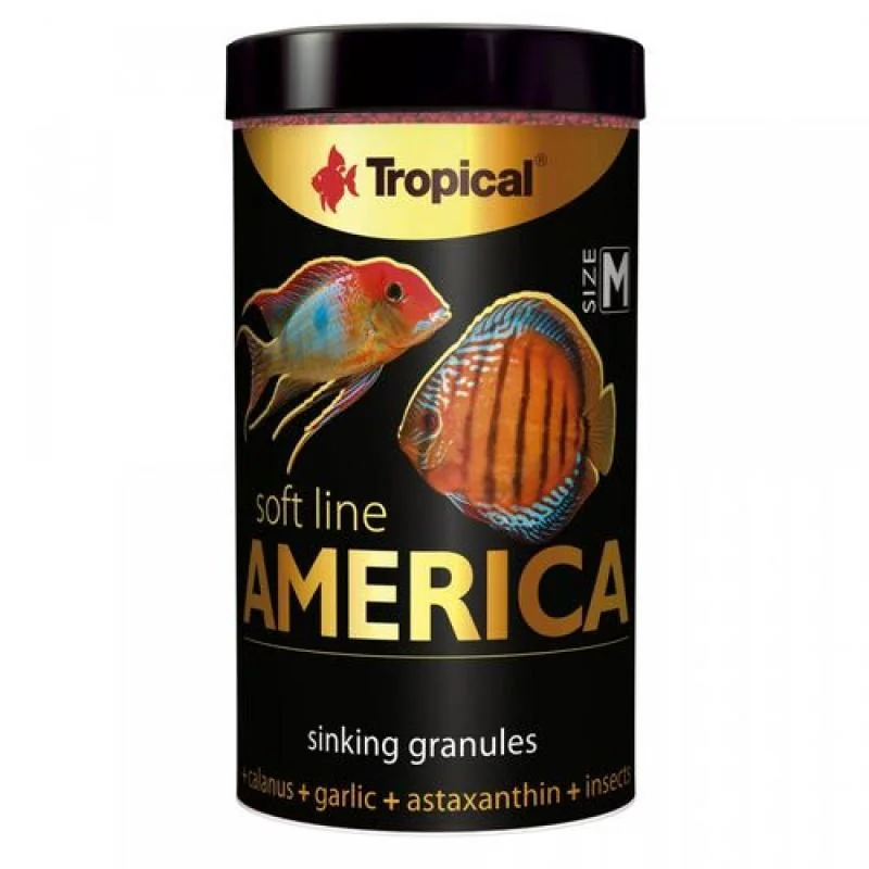 TROPICAL America M 100ml/60g krmivo pre mäsožravé ryby zo severnej a južnej Ameriky 