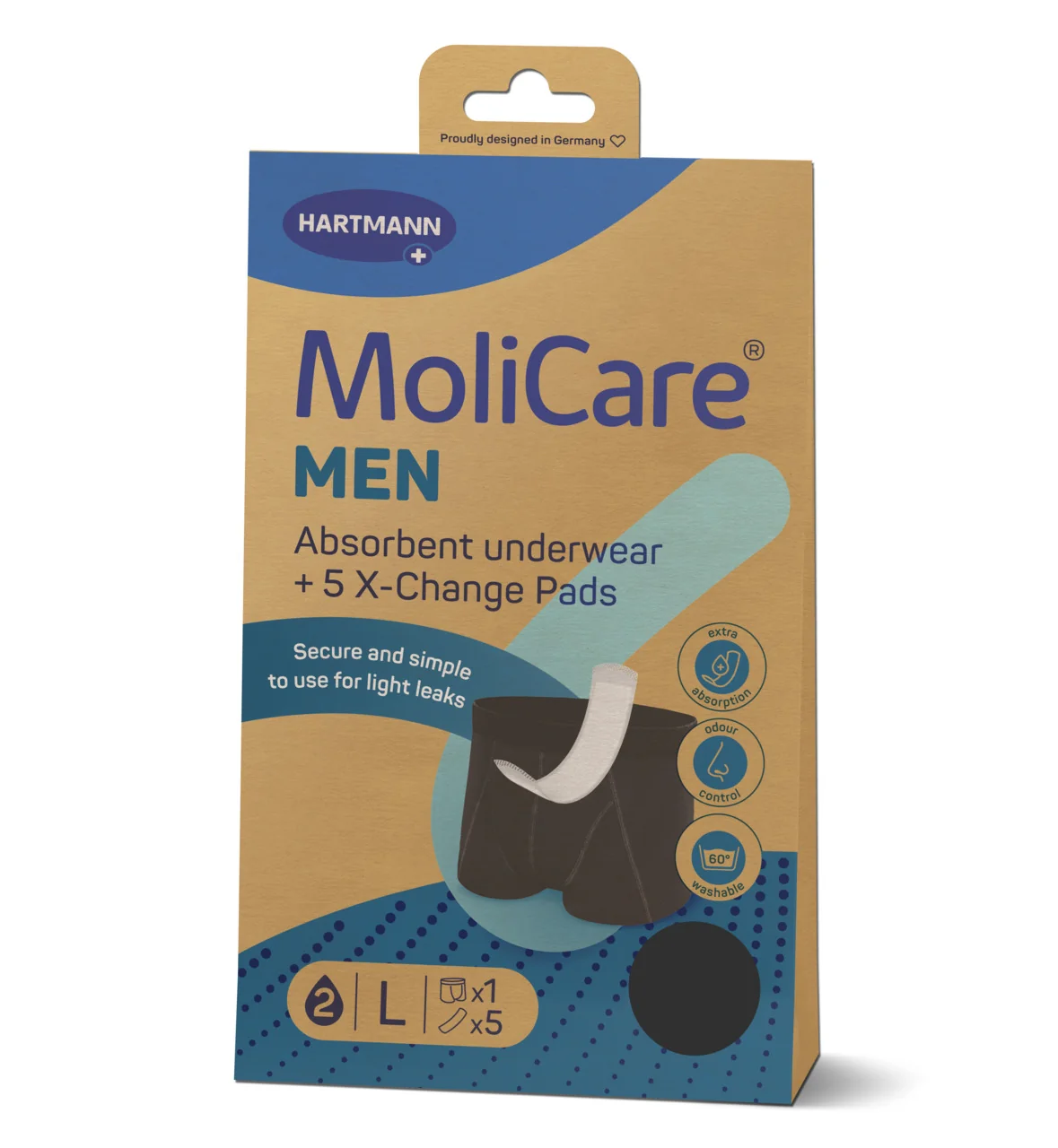 MoliCare MEN L absorpčná spodná bielizeň 1 ks + X-Change vložka