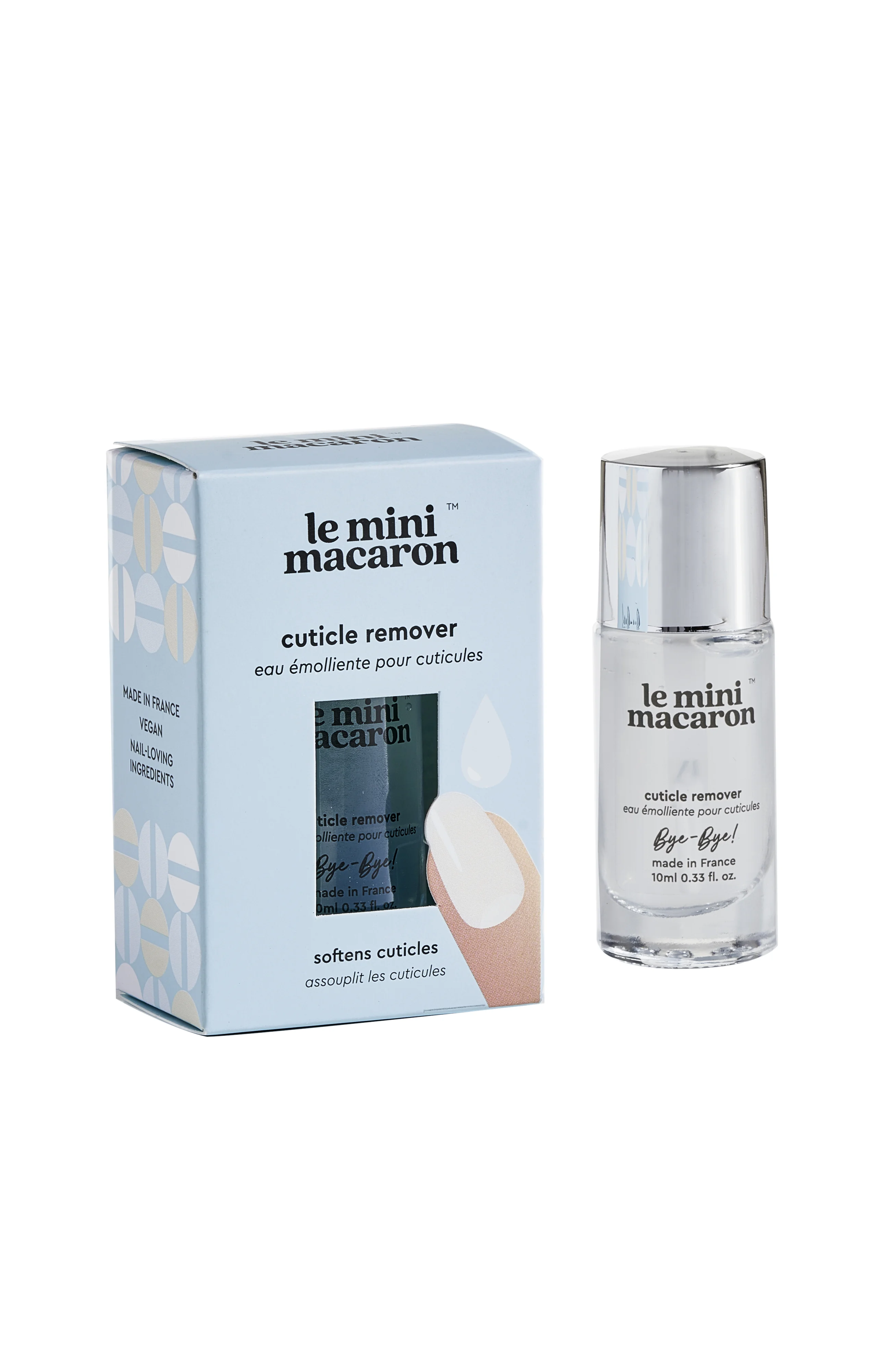 Le Mini Macaron “Bye bye cuticle!” sérum na odstránenie nechtových kožičiek 1×10 ml, sérum na nechty