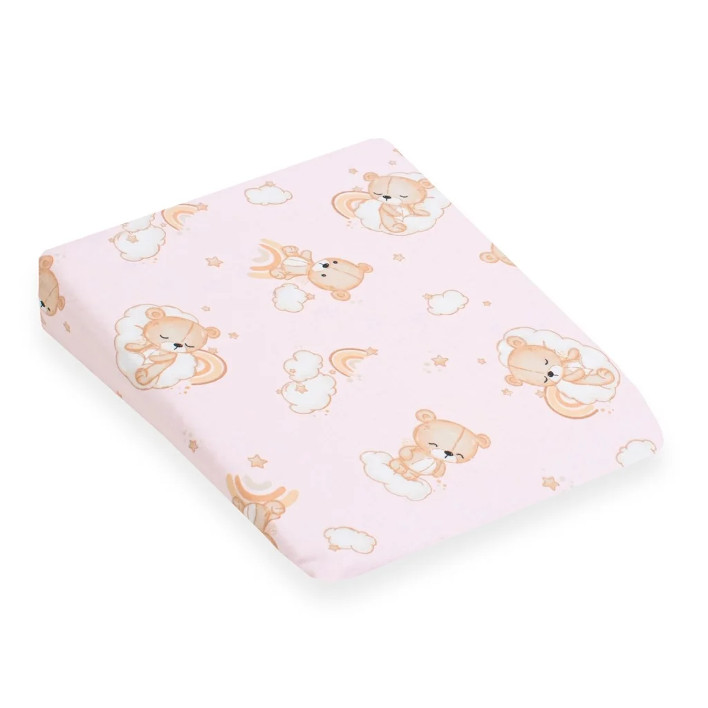 Poťah na detský vankúš -klin New Baby BASIC30x37 cm bear pink , 20C56748