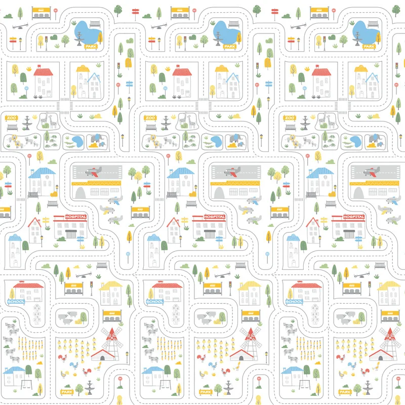 ASALVO - Hracia podložka PLAY MAT XL 120*180cm FARM-CITY 