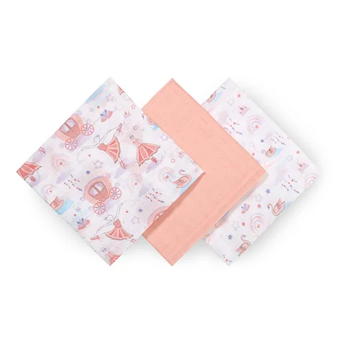 BABYONO Plienky mušelínové Super Soft 3 ks - Peach, 70x70 cm 1×3 ks, mušelínové plienky