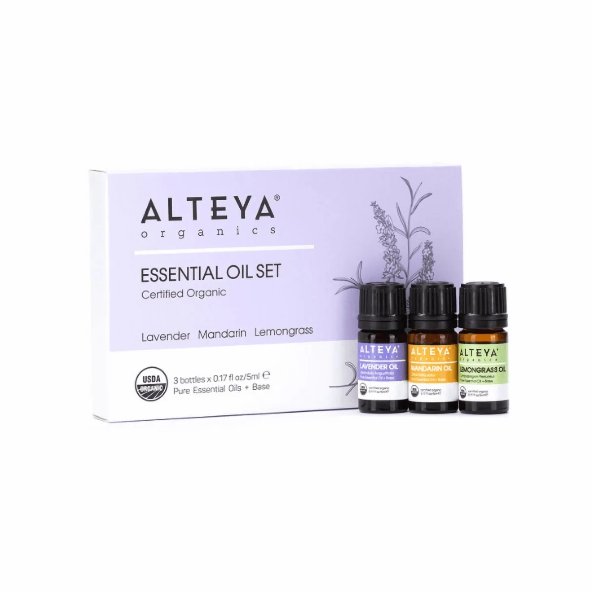 Darčekový set esenciálnych olejov Alteya Organics 3x5 ml