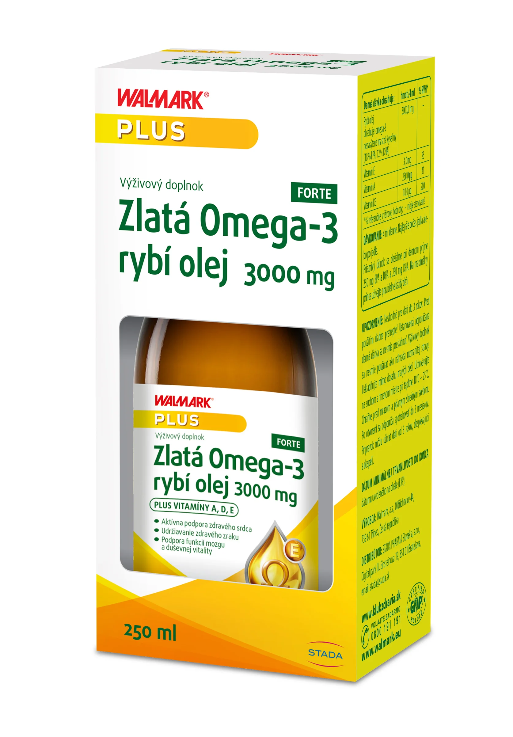 Walmark Zlatá Omega -3 Forte rybí olej 3000mg