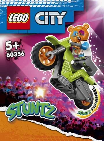 LEGO® City 60356 Medveď a kaskadérska motorka 1×1 ks, lego stavebnica