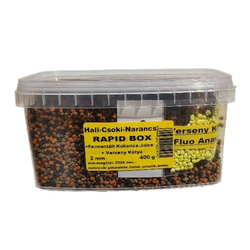 BUKI MIX Premium Rapid Pellet Box 2mm / 400g Halibut-čokoláda- pomaranč 